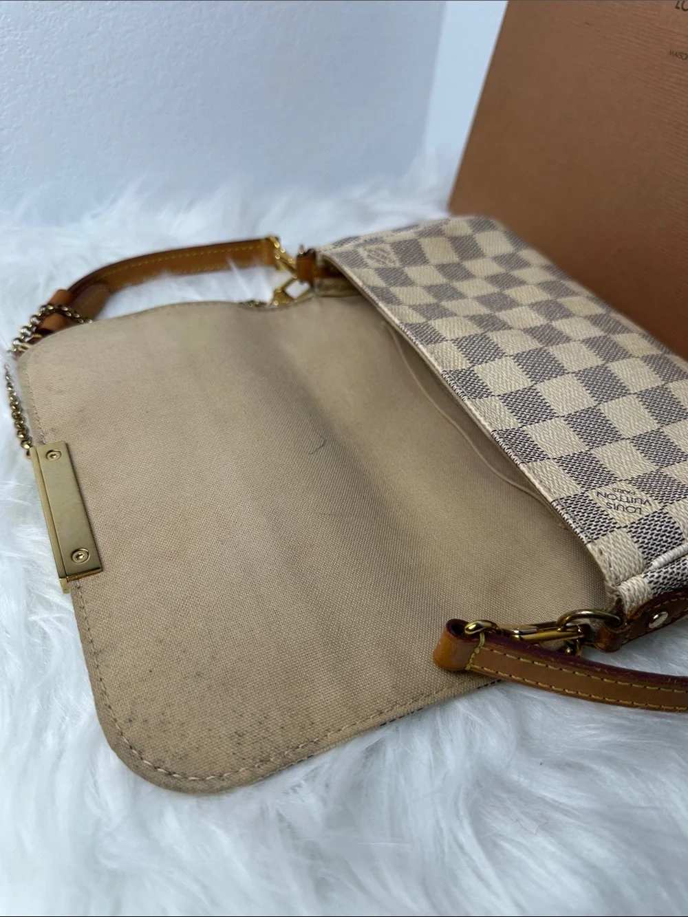 💯Authentic Louis Vuitton Damier Azur Favorite PM Crossbody Bag🍀